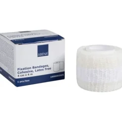 ABENA Fixeringsbinda Självhäftande Vit 4 cm x 4 m