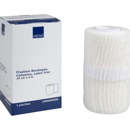 ABENA Fixeringsbinda Självhäftande Vit 10 cm x 4 m