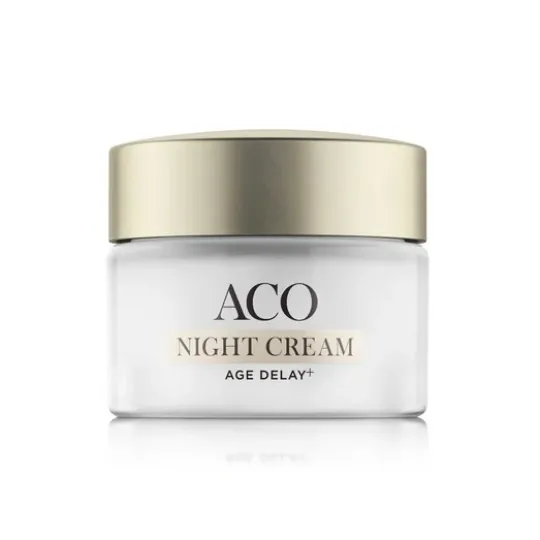 ACO Face Age Delay+ Night Cream Anti Age Nattkräm Parfymerad 50 ml