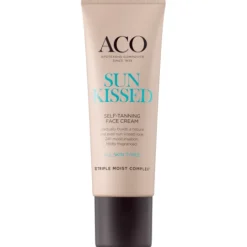 ACO Sunkissed Self-Tanning Face Cream Parfymerad Brun Utan Sol 50 ml