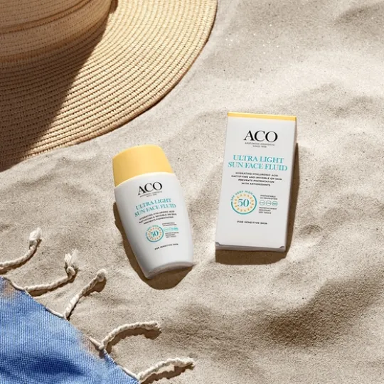 ACO Sun Ultra Light Face Fluid SPF50+ Ultralätt Solskydd Ansikte 40 ml