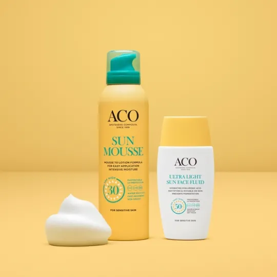 ACO Sun Ultra Light Face Fluid SPF50+ Ultralätt Solskydd Ansikte 40 ml