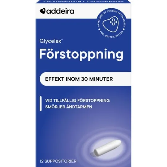 Addeira Glycelax förstoppning 12 st suppositorium