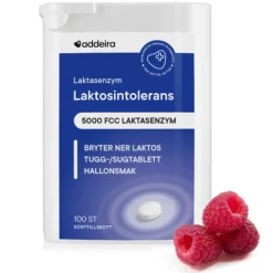Addeira Laktasenzym vid Laktosintolerans Tuggtabletter 100 st