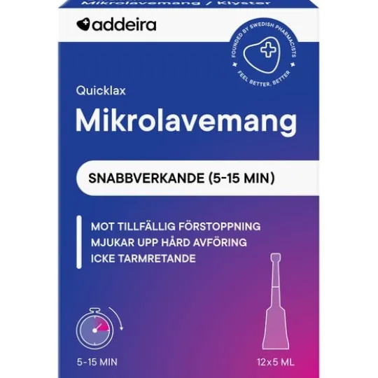 Addeira Quicklax Mikrolavemang 12 x 5 ml