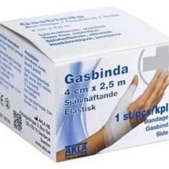 AKLA Självhäftande gasbinda 4 cm x 2,5 m