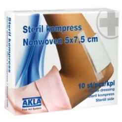 AKLA Steril Kompress Nonwoven 5 x 7,5 cm 10 st