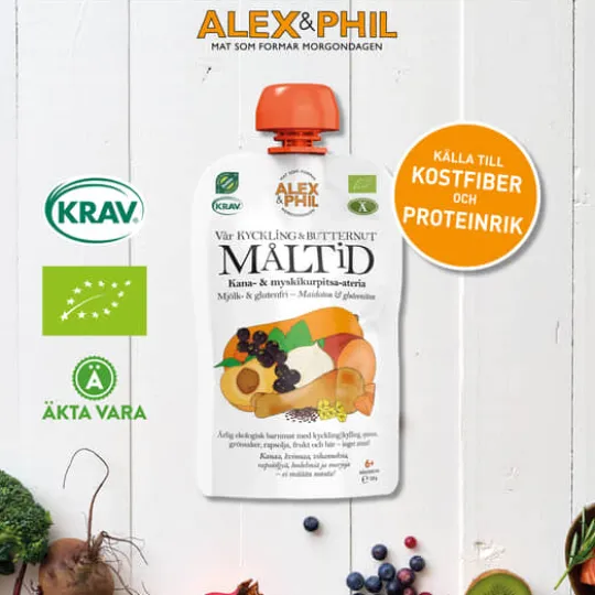 Alex&Phil Kyckling & butternutmåltid 6 x 120 g