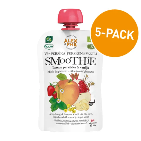 Alex&Phil Persika & vaniljsmoothie 5 x 100 g