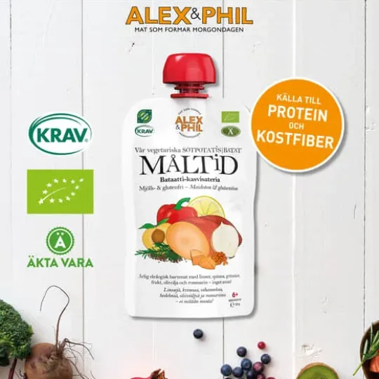 Alex&Phil Vegetarisk sötpotatismåltid 6 x 120 g