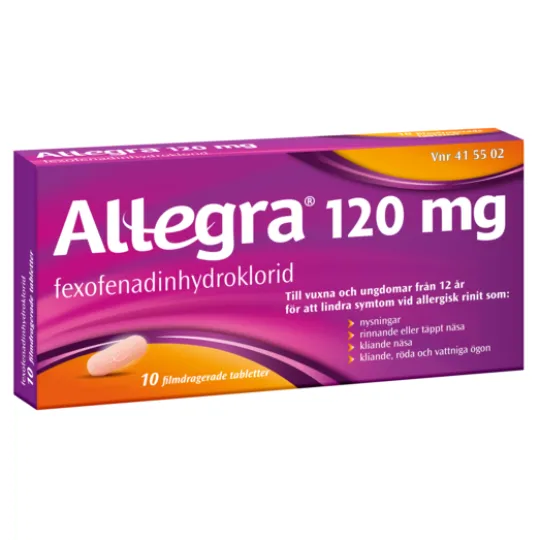 Allegra filmdragerad tablett 120 mg 10 st