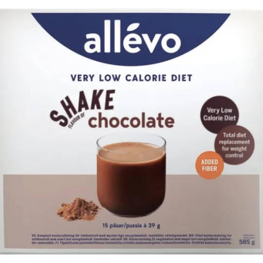 Allévo Shake Chocolate VLCD 15 påsar x 39 g