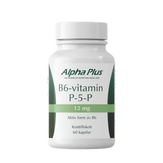 Alpha Plus B6-vitamin P-5-P 12mg 60 kapslar