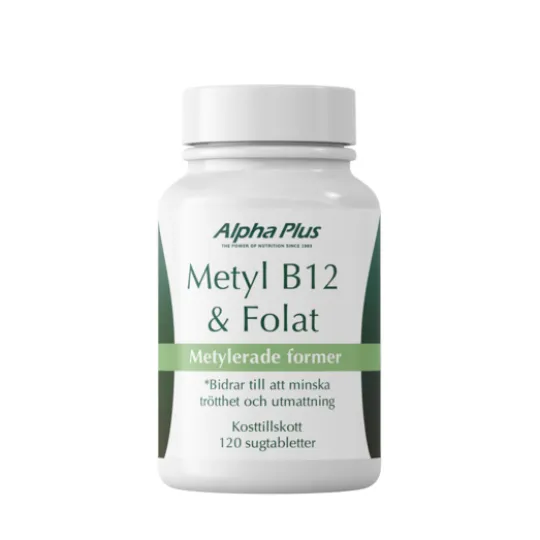 Alpha Plus Metyl B12 & Folat 120 sugtabletter