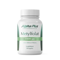 Alpha Plus Metylfolat 1000 µg 90 kapslar