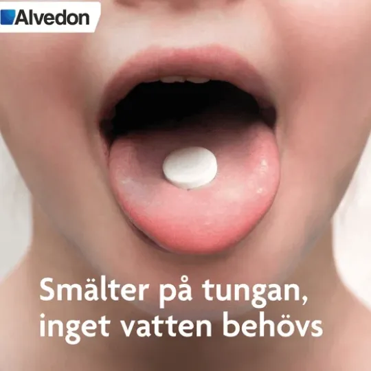 Alvedon Munsönderfallande tablett 250 mg 12 st (15-40 kg)