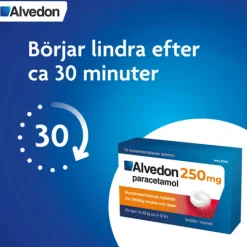 Alvedon Munsönderfallande tablett 250 mg 12 st (15-40 kg)