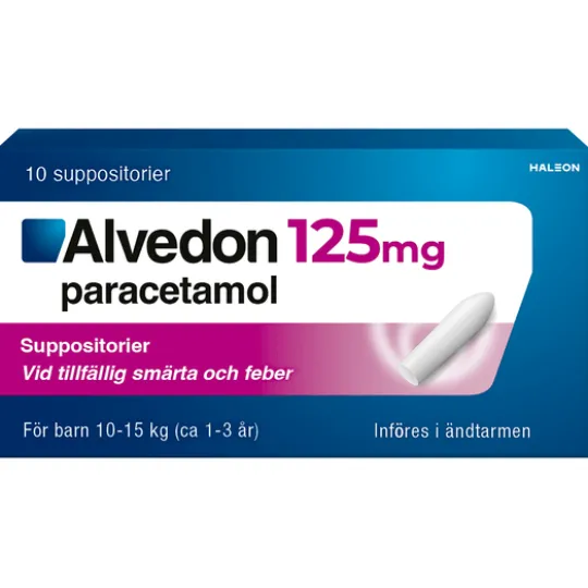 Alvedon suppositorium 125 mg 10 st (10-15 kg)