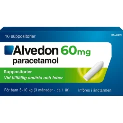 Alvedon Suppositorium 60 mg 10 st (5-10 kg)