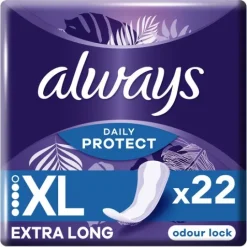 Always Daily Protect Extra Long Trosskydd med Luktkontroll 22 st