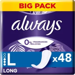 Always Daily Protect Long Trosskydd 0% Doft och Färgämnen 48 st