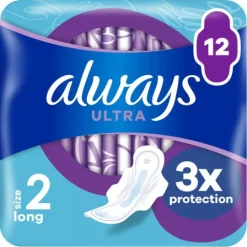 Always Ultra Sanitetsbindor Long Med Vingar S2 12 st
