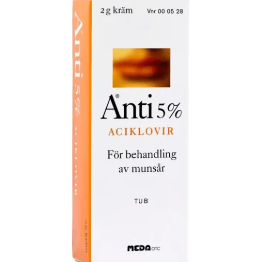 Anti Kräm för munsår 5 % 2 g