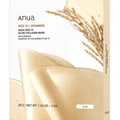 ANUA Rice 70 Glow Collagen Mask 4 st