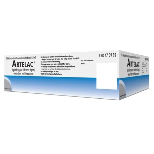 Artelac ögondroppar, lösning i endosbehållare, 0,5 ml 180 st