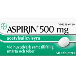 Aspirin, tablett 500 mg 50 st