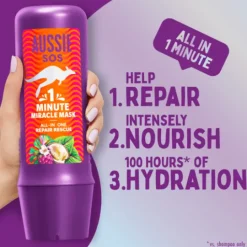 Aussie SOS 1 Minute Miracle All In One Repair Rescue Hårinpackning 250 ml