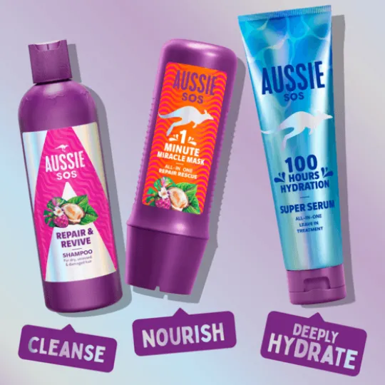 Aussie SOS 1 Minute Miracle All In One Repair Rescue Hårinpackning 250 ml