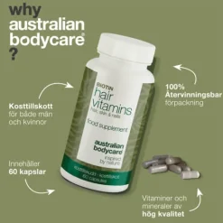 Australian Bodycare Biotin Hair Vitamins 60 kapslar