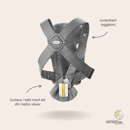 BabyBjörn Bärsele Mini 3D Jersey Charcoal Grey