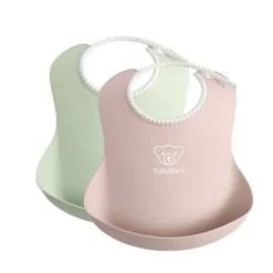 BabyBjörn Haklapp Grön/Rosa 2-pack
