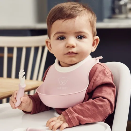 BabyBjörn Haklappsset Blekrosa 2-pack