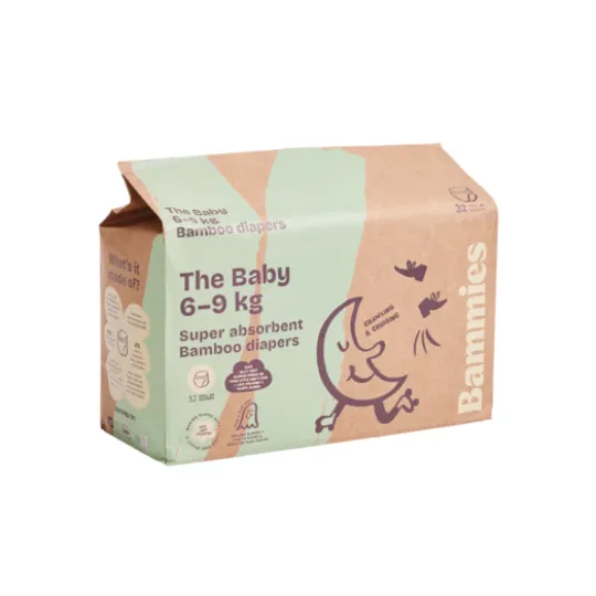 Bammies Bambubyxblöjor The Baby 6-9 kg 32 st