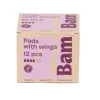 BAM Organic Bamboo Period Pads 12 st