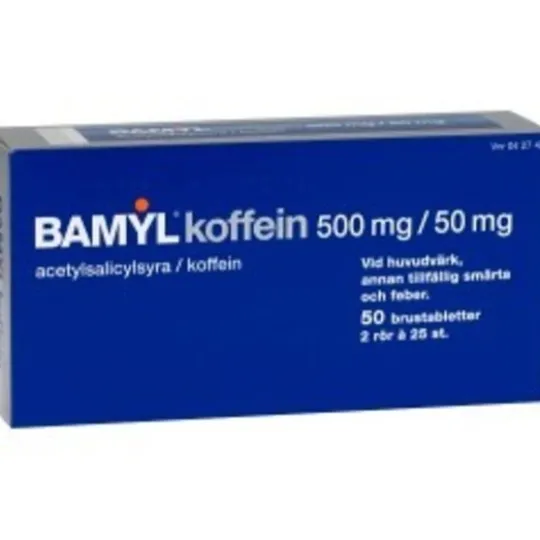 Bamyl koffein 500 mg/50 mg 2 x 25 brustabletter