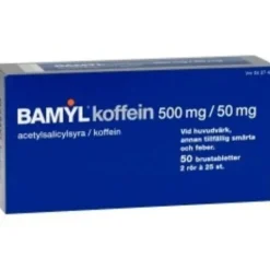 Bamyl koffein 500 mg/50 mg 2 x 25 brustabletter
