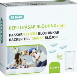2B Baby Refillpåsar Mini till 9 liters blöjhink 3-pack