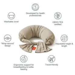 bbhugme Amningskudde Seashell Beige