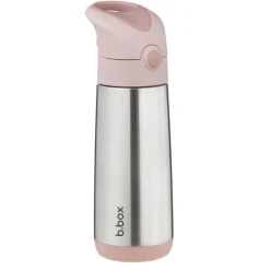 b.box Isolerad Sugrörsflaska 500 ml Rosa