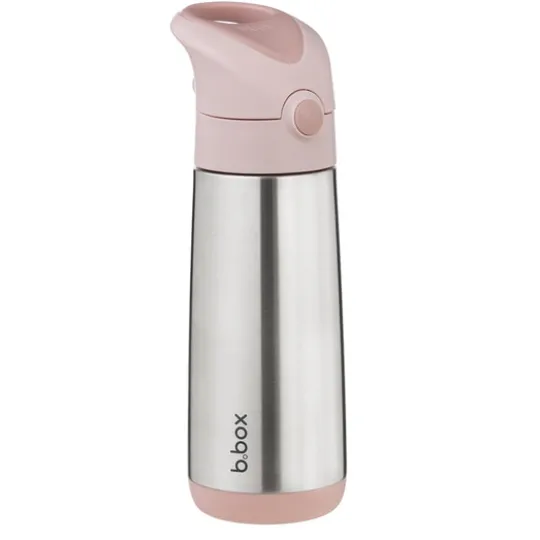 b.box Isolerad Sugrörsflaska 500 ml Rosa