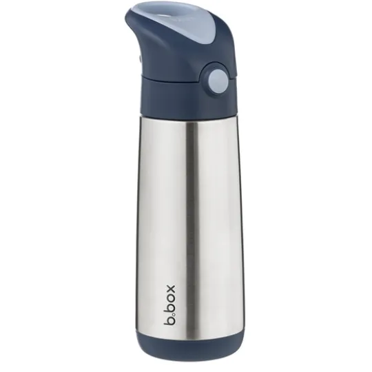b.box Isolerad Sugrörsflaska 500 ml Blå