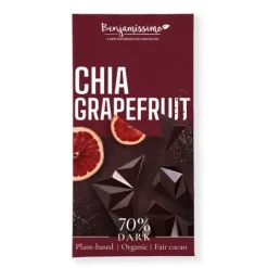 Benjamissimo Choklad Mörk 70% Chia & Grapefrukt 60 g