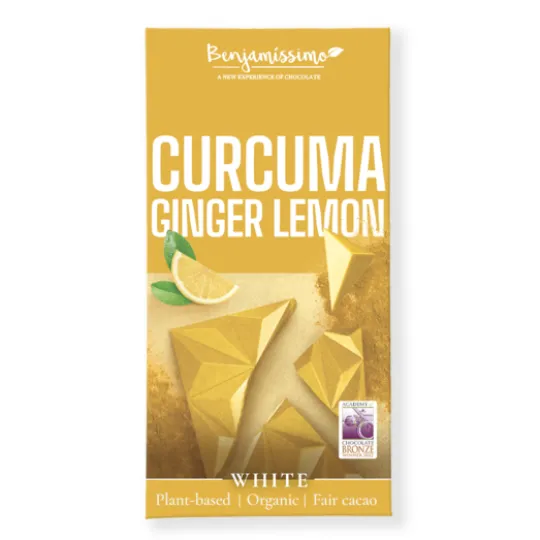 Benjamissimo Choklad Vit Gurkmeja, Ingefära & Citron 60 g