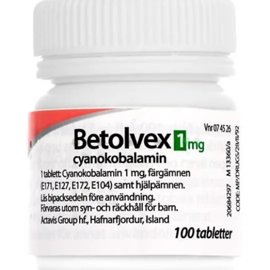 Betolvex, filmdragerad tablett 1 mg 100 st
