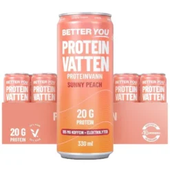 Better You Proteinvatten Sunny Peach Koffein+Elektrolyter 330 ml 24-pack