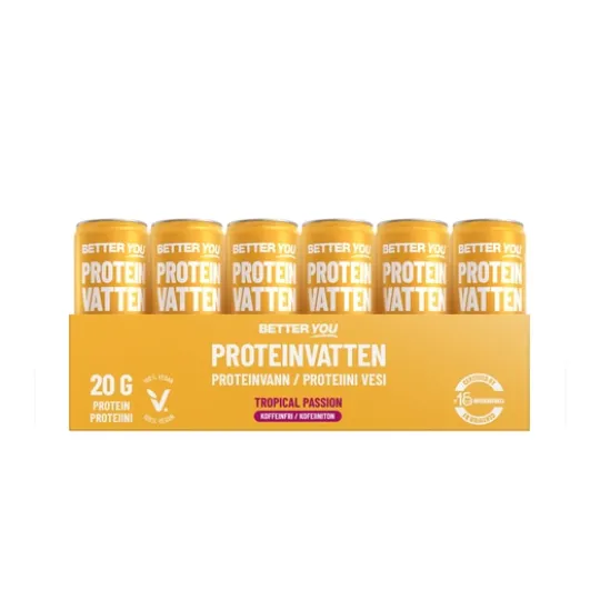 Better You Proteinvatten Tropical Passion Koffeinfri 330 ml 24 st